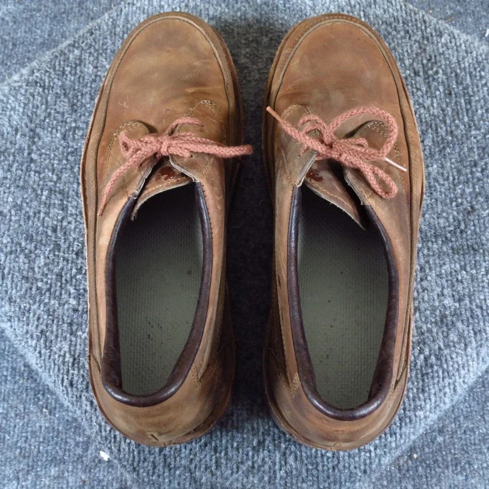 Footonic 455654G4 Mens Moc Toe‎ Oxford Size 10 D Casual Walking Brown Leather